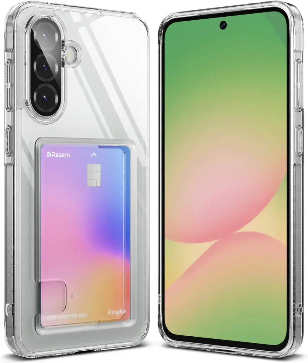 Ringke Fusion Card Samsung Galaxy A56 / A36 Hoesje Kaarthouder Transparant afbeelding 2