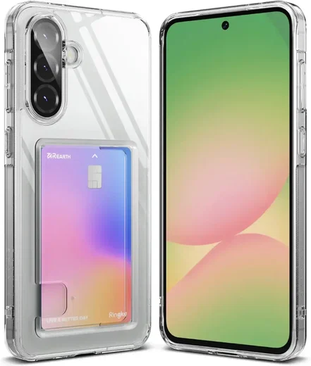 Ringke Fusion Card Samsung Galaxy A56 / A36 Hoesje Kaarthouder Transparant afbeelding 2