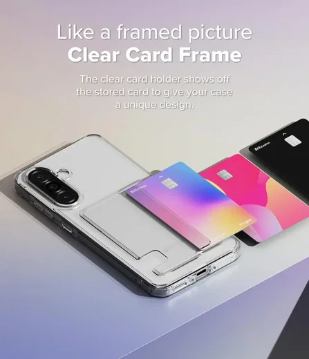 Ringke Fusion Card Samsung Galaxy A56 / A36 Hoesje Kaarthouder Transparant afbeelding 6