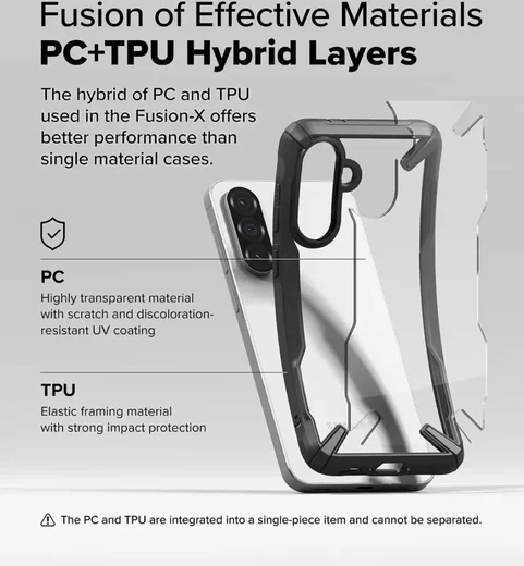 Ringke Fusion X Samsung Galaxy A56 / A36 Hoesje Back Cover Zwart afbeelding 6