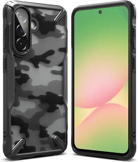 Ringke Fusion X Samsung Galaxy A56 / A36 Hoesje Back Cover Camo Zwart afbeelding 2