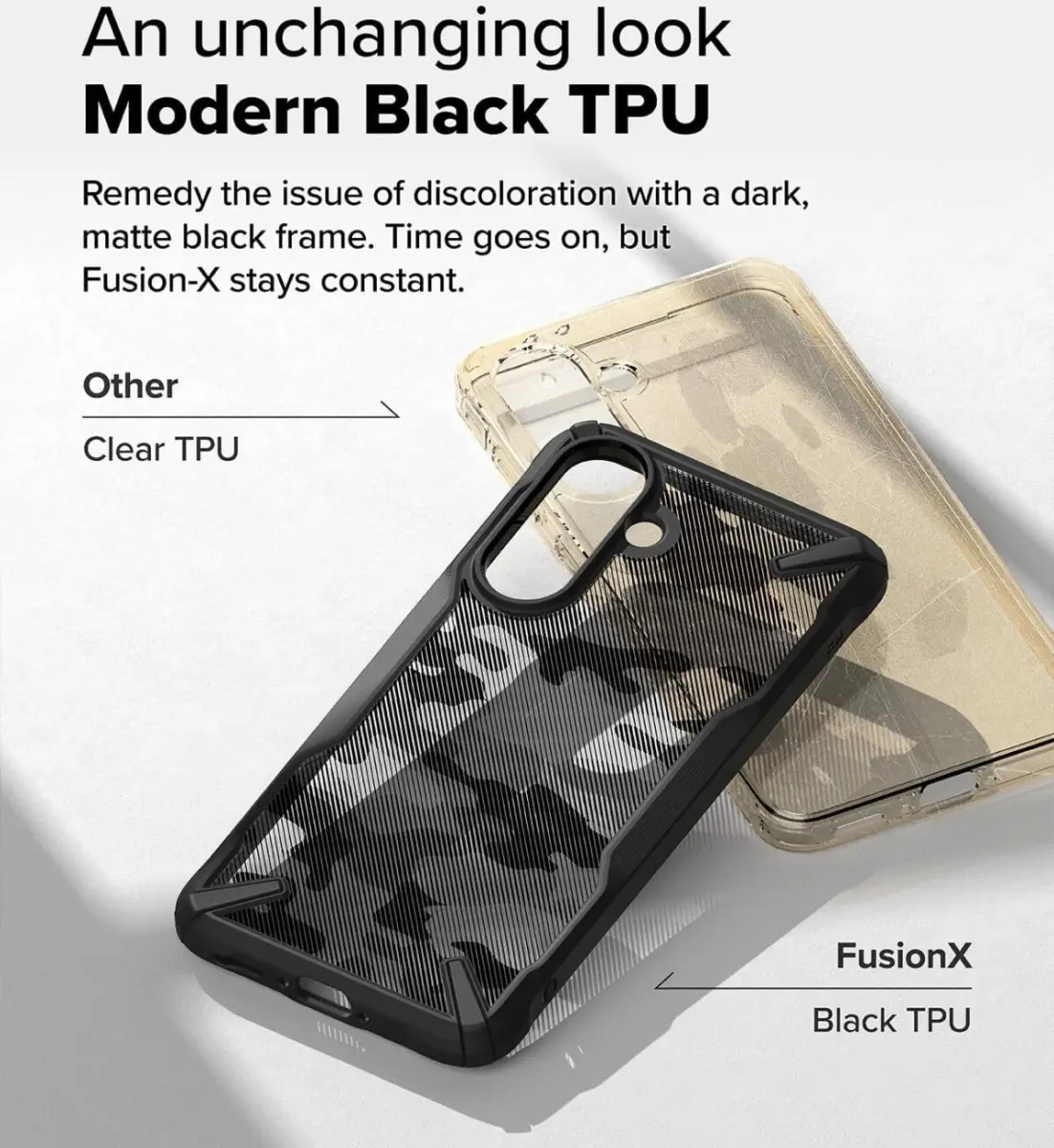 Ringke Fusion X Samsung Galaxy A56 / A36 Hoesje Back Cover Camo Zwart afbeelding 5