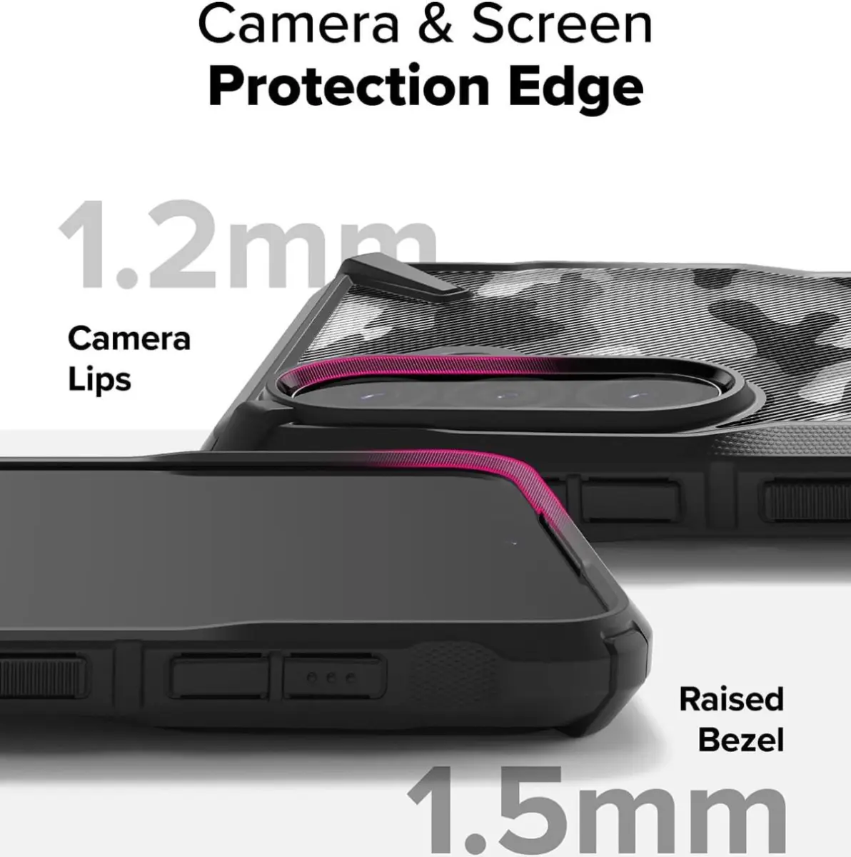 Ringke Fusion X Samsung Galaxy A56 / A36 Hoesje Back Cover Camo Zwart afbeelding 9