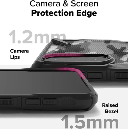 Ringke Fusion X Samsung Galaxy A56 / A36 Hoesje Back Cover Camo Zwart afbeelding 9