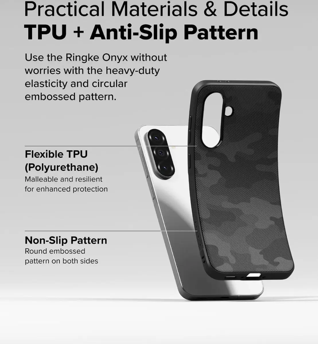 Ringke Onyx Samsung Galaxy A56 / A36 Hoesje Flexibel TPU Back Cover Camo Zwart afbeelding 6