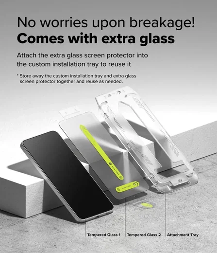 Ringke Easy Slide Samsung Galaxy A36 Screen Protector met Jig 2-Pack afbeelding 4