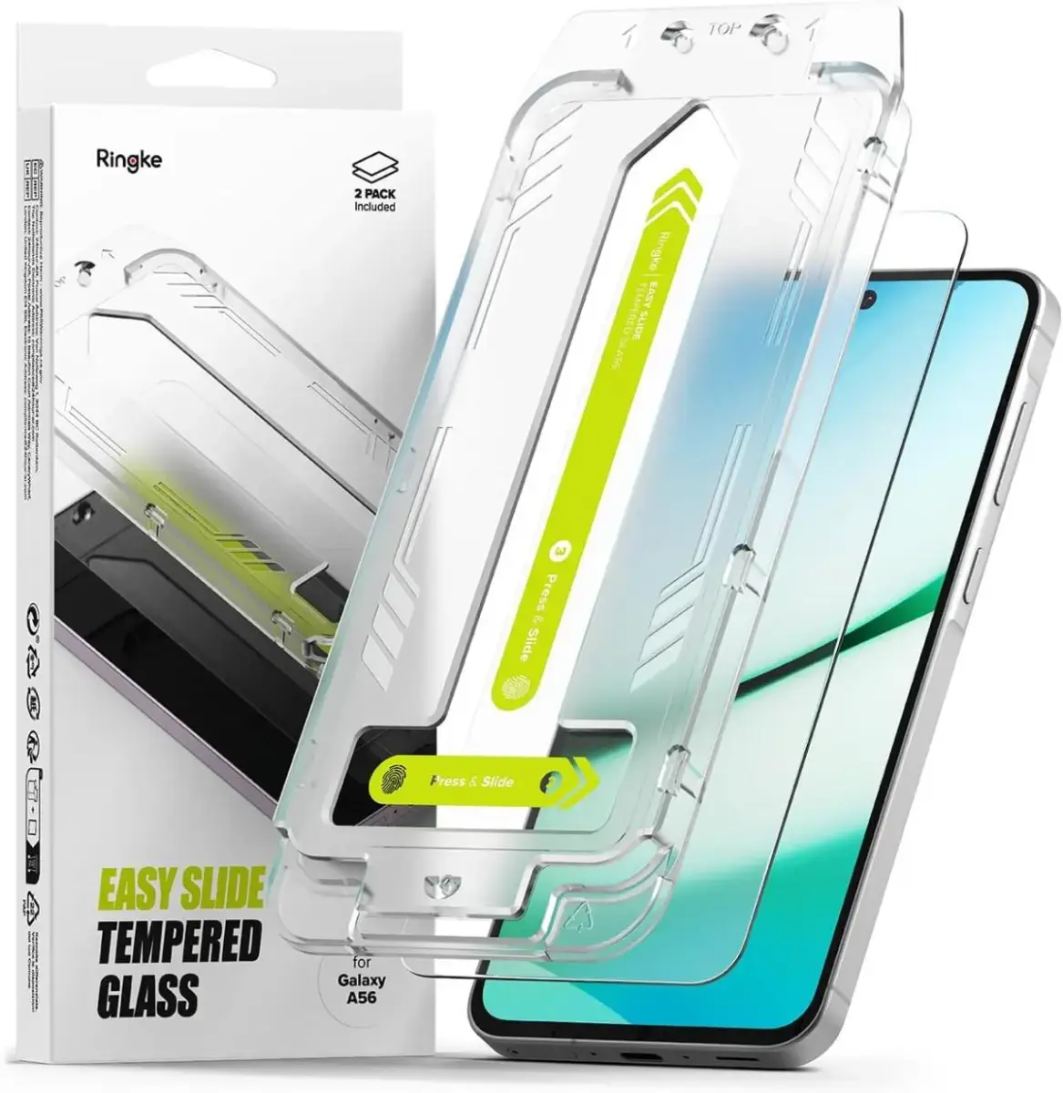 Ringke Easy Slide Samsung Galaxy A56 Screen Protector met Jig 2-Pack afbeelding 1