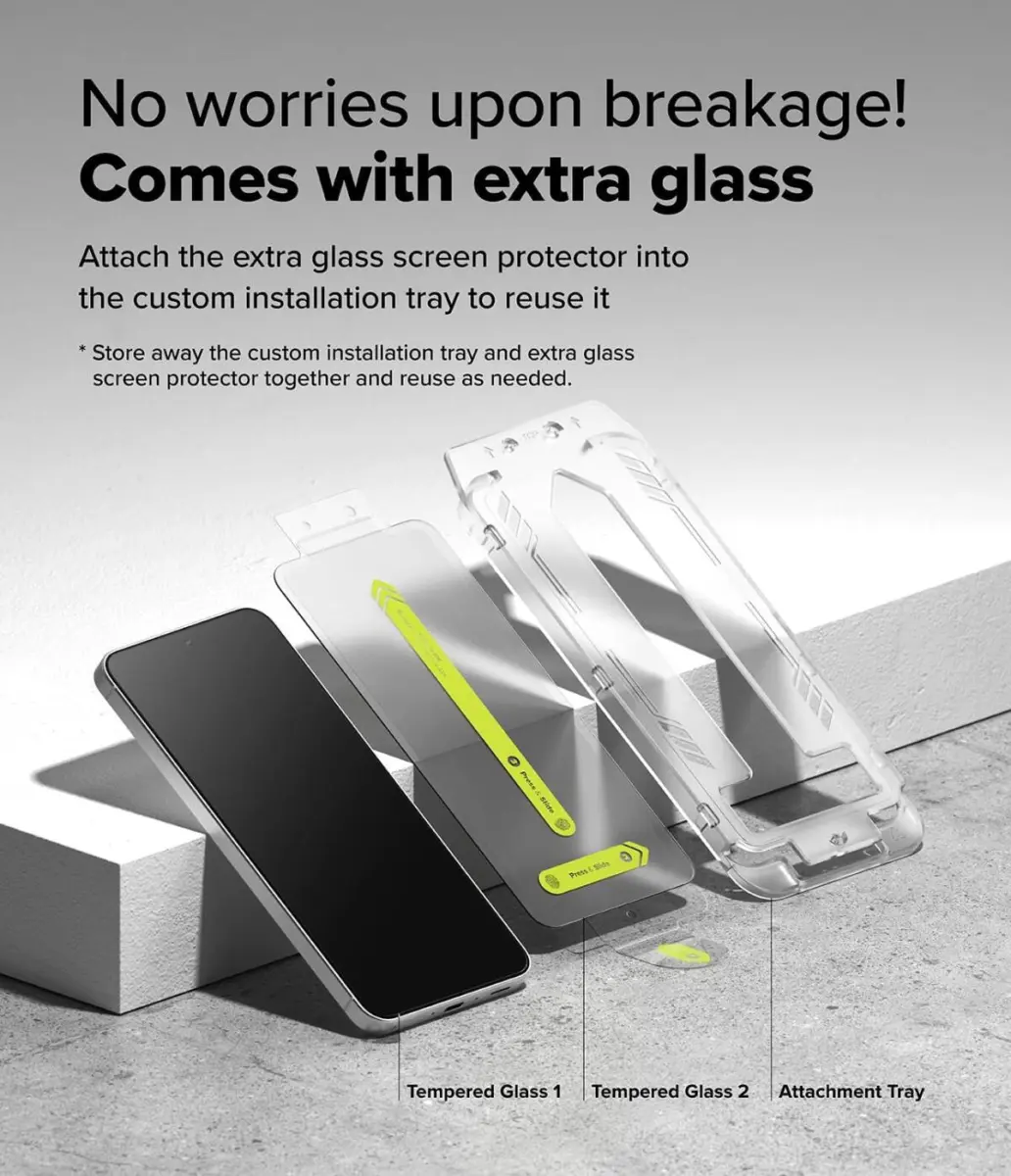 Ringke Easy Slide Samsung Galaxy A56 Screen Protector met Jig 2-Pack afbeelding 6