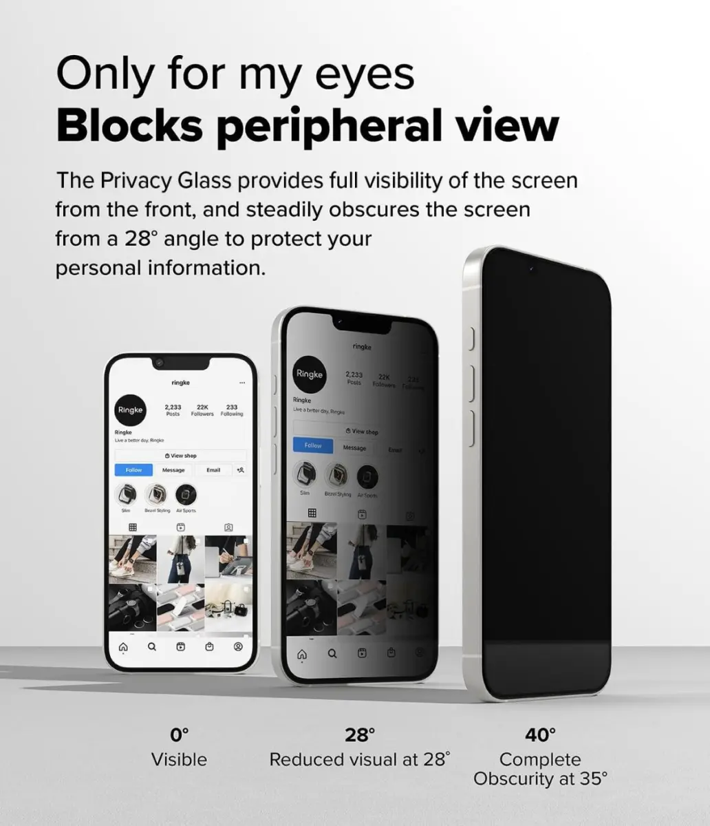 Ringke Easy Slide Privacy iPhone 16e/14/13/13 Pro Screen Protector Jig 2-Pack afbeelding 4