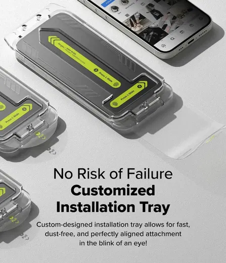 Ringke Easy Slide Privacy iPhone 16e/14/13/13 Pro Screen Protector Jig 2-Pack afbeelding 5