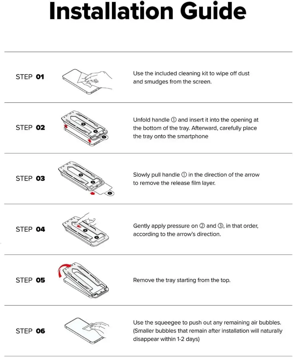 Ringke Easy Slide Privacy iPhone 16e/14/13/13 Pro Screen Protector Jig 2-Pack afbeelding 9