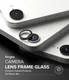 Ringke Frame Glass Apple iPhone 17e / 16e Camera Protector Zwart (2-Pack) afbeelding 8