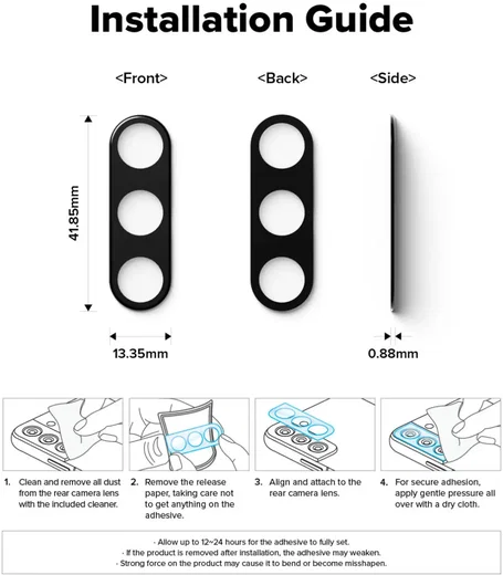 Ringke Full Cover Glass Samsung Galaxy A36 Camera Protector Glas (2-Pack) afbeelding 13