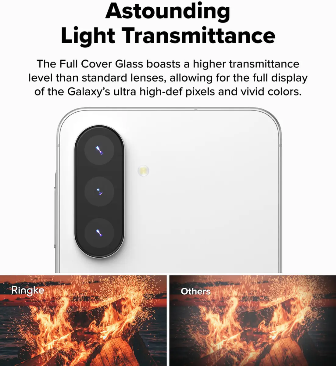 Ringke Full Cover Glass Samsung Galaxy A36 Camera Protector Glas (2-Pack) afbeelding 9