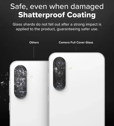 Ringke Full Cover Glass Samsung Galaxy A56 Camera Protector Glas (2-Pack) afbeelding 12