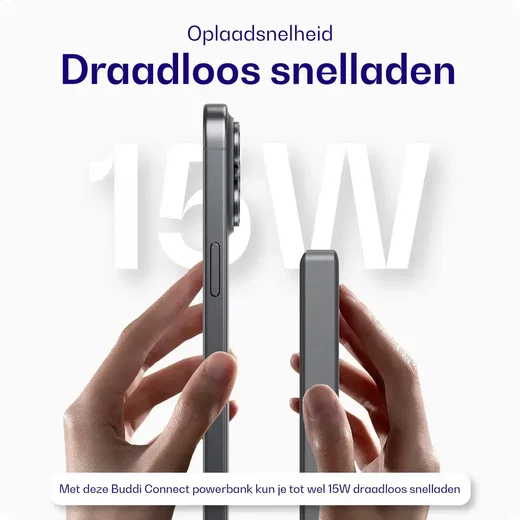 Buddi Connect 10.000 mAh MagSafe Powerbank Duo Pack Zwart 20W afbeelding 2