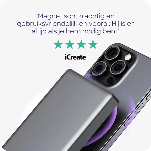 Buddi Connect 10.000 mAh MagSafe Powerbank Duo Pack Zwart 20W afbeelding 3