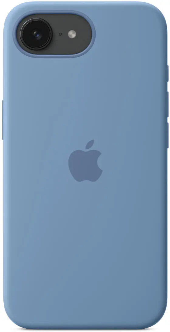 Origineel Apple iPhone 17e / 16e Hoesje Silicone Case Blauw afbeelding 3