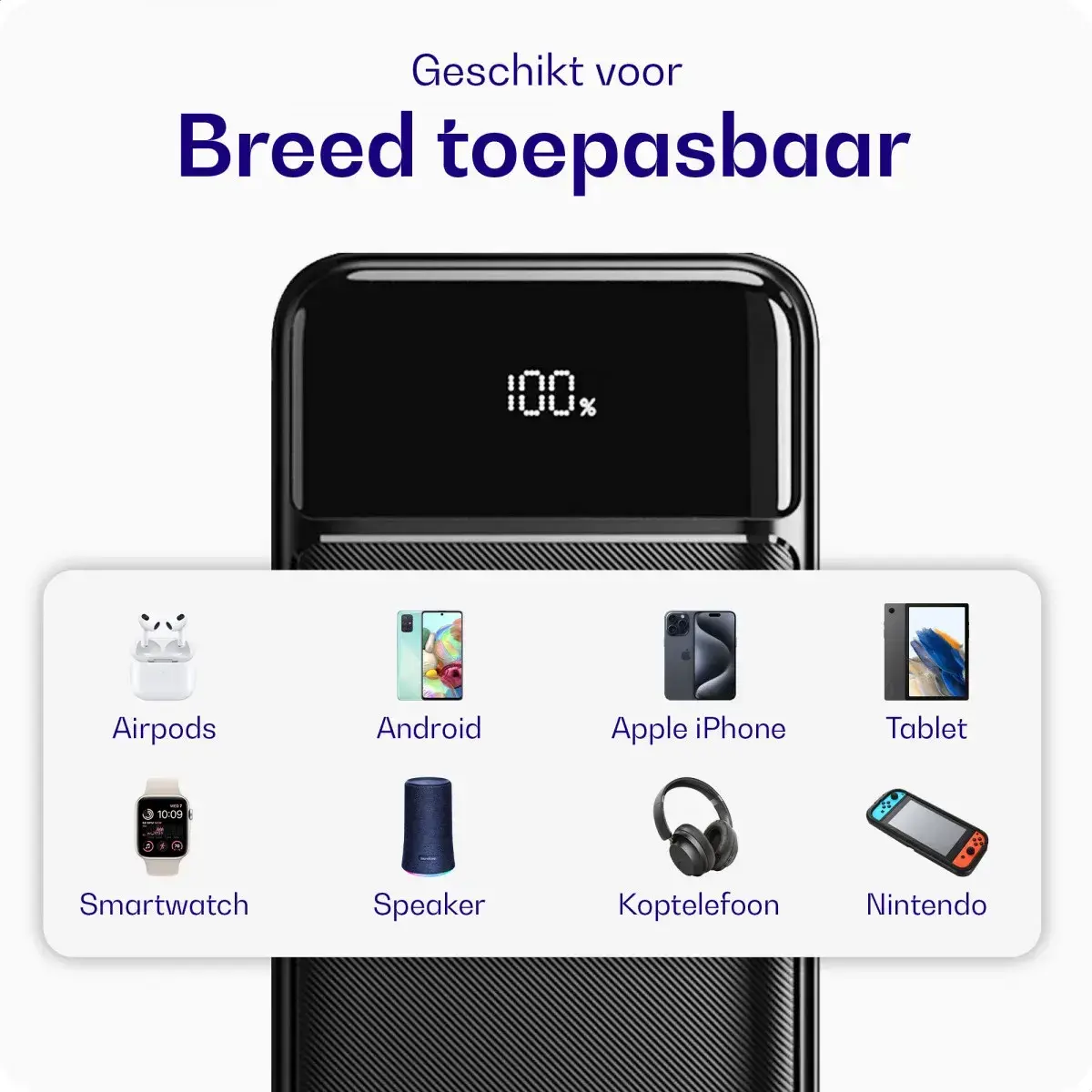 Buddi Boost 10.000 mAh Powerbank 22.5W met Buddi Flex USB-C Kabel 2M afbeelding 14