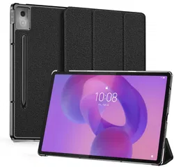 Dux Ducis Domo Lenovo Idea Tab Pro 12.7 Hoes Tri-Fold Book Case Zwart afbeelding