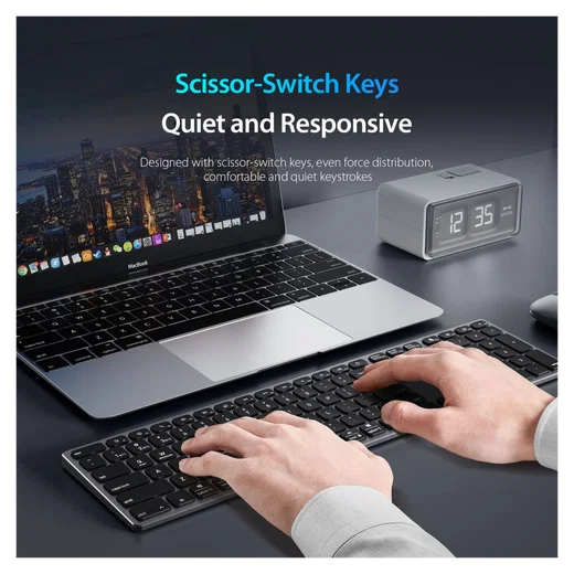 Dux Ducis LK Series Draadloos Toetsenbord Bluetooth Keyboard Zwart afbeelding 3