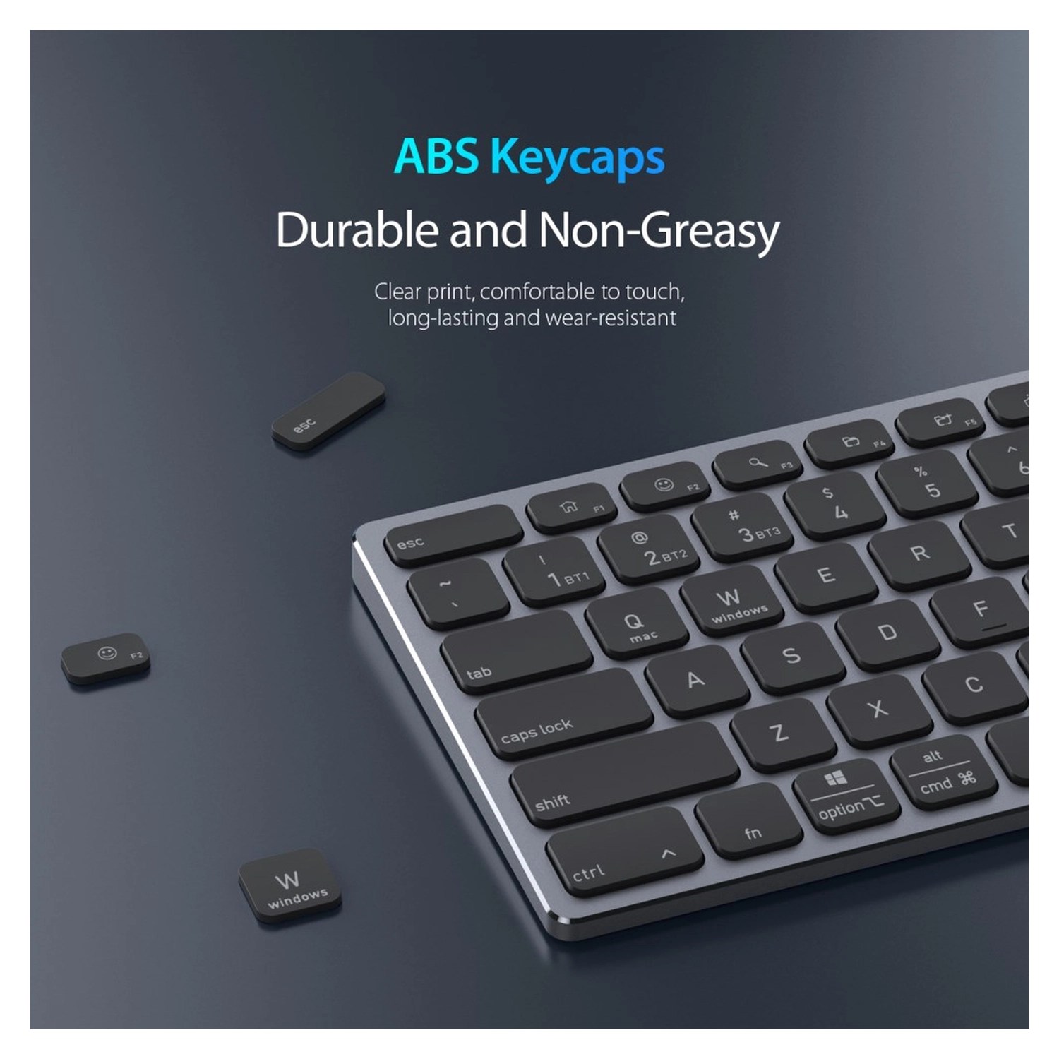 Dux Ducis LK Series Draadloos Toetsenbord Bluetooth Keyboard Zwart afbeelding 4