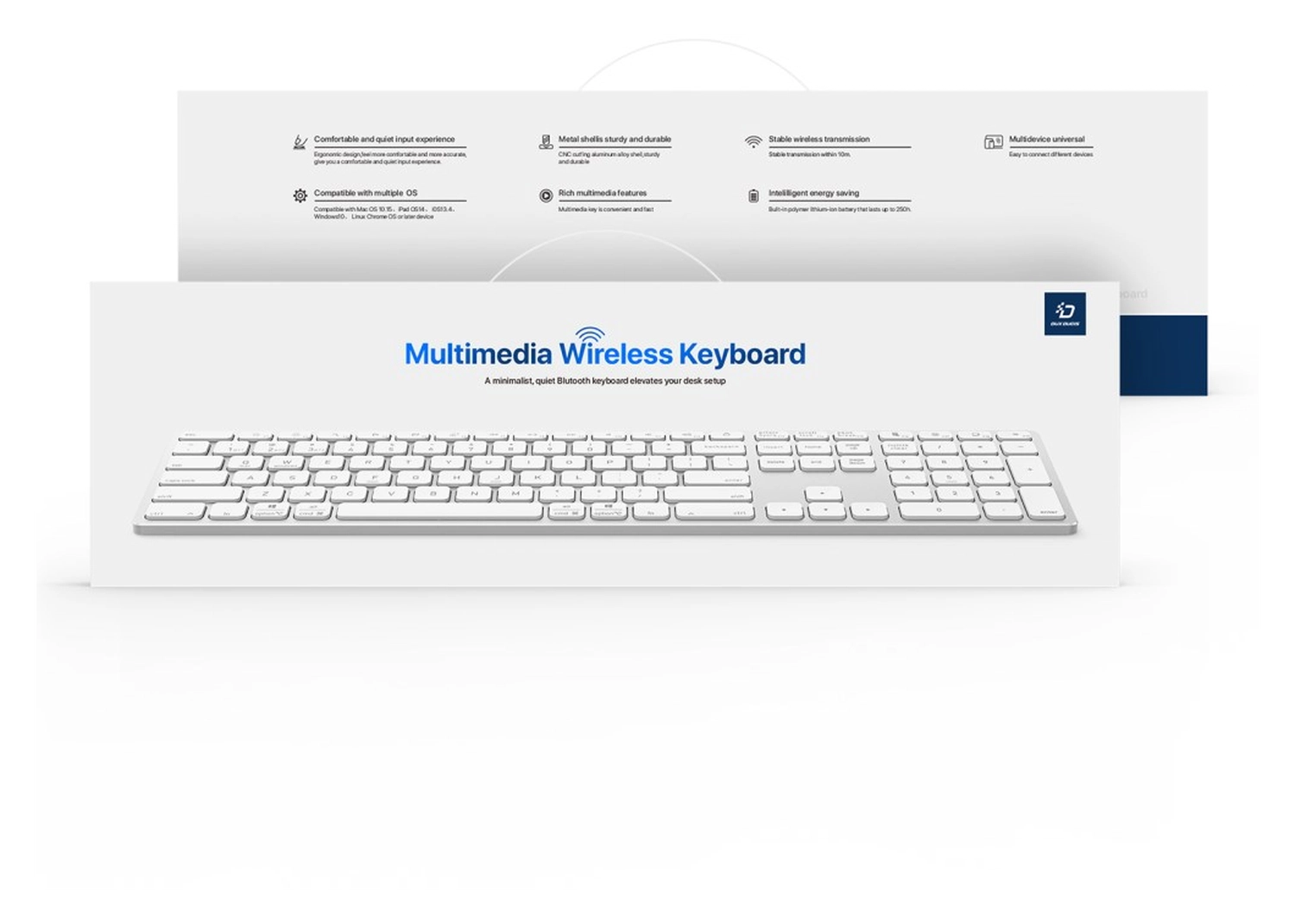 Dux Ducis LK Series Draadloos Toetsenbord Bluetooth Keyboard Wit afbeelding 10