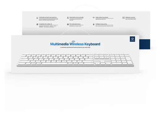 Dux Ducis LK Series Draadloos Toetsenbord Bluetooth Keyboard Wit afbeelding 10