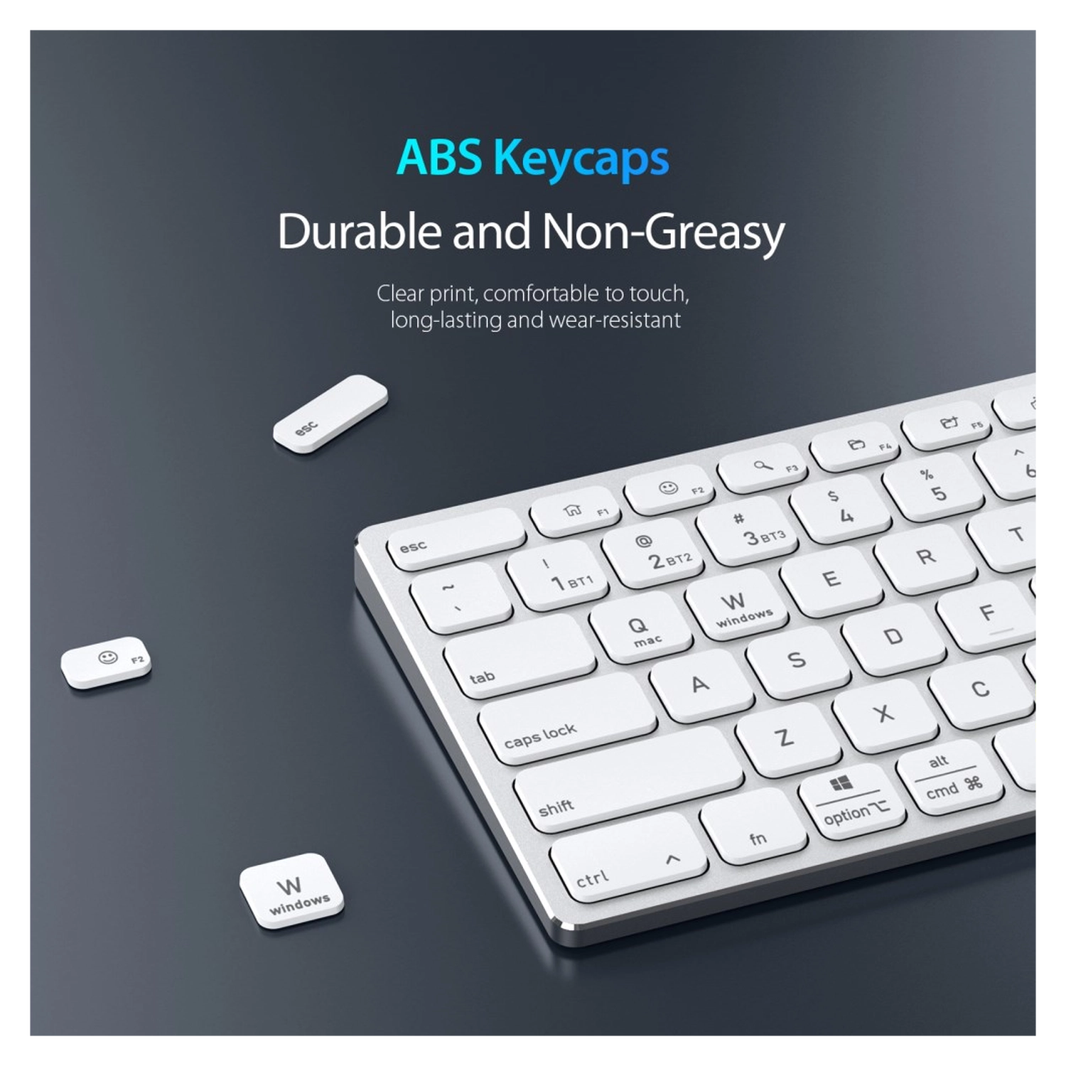 Dux Ducis LK Series Draadloos Toetsenbord Bluetooth Keyboard Wit afbeelding 4