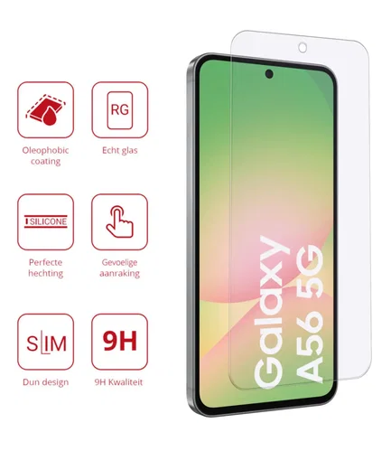 Rosso Samsung Galaxy A56 9H Tempered Glass Screen Protector afbeelding 2