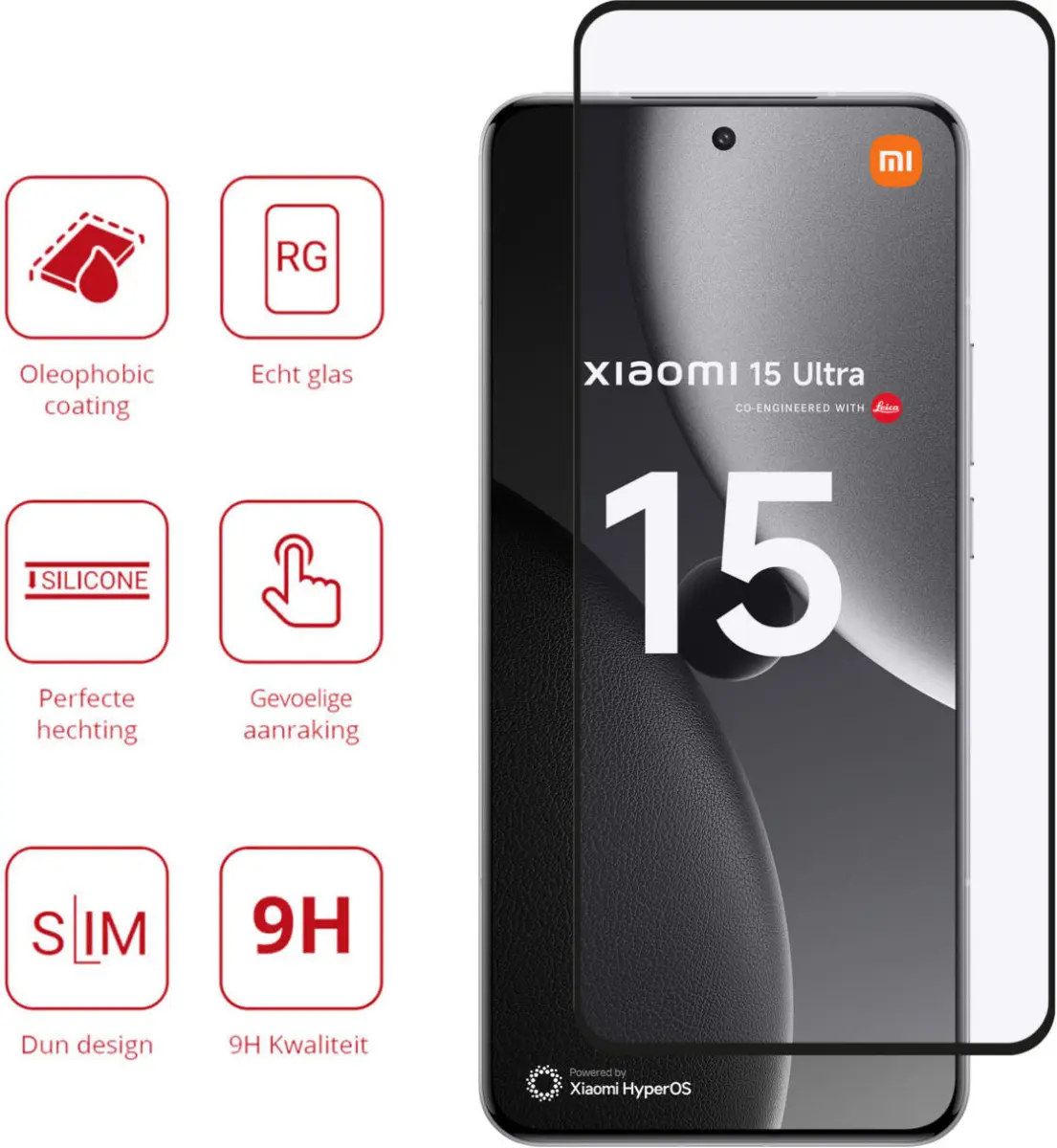 Rosso Xiaomi 15 Ultra 9H Tempered Glass Screen Protector afbeelding 2