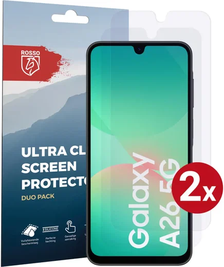 Rosso Samsung Galaxy A26 Screen Protector Case Friendly Folie Duo Pack afbeelding 1