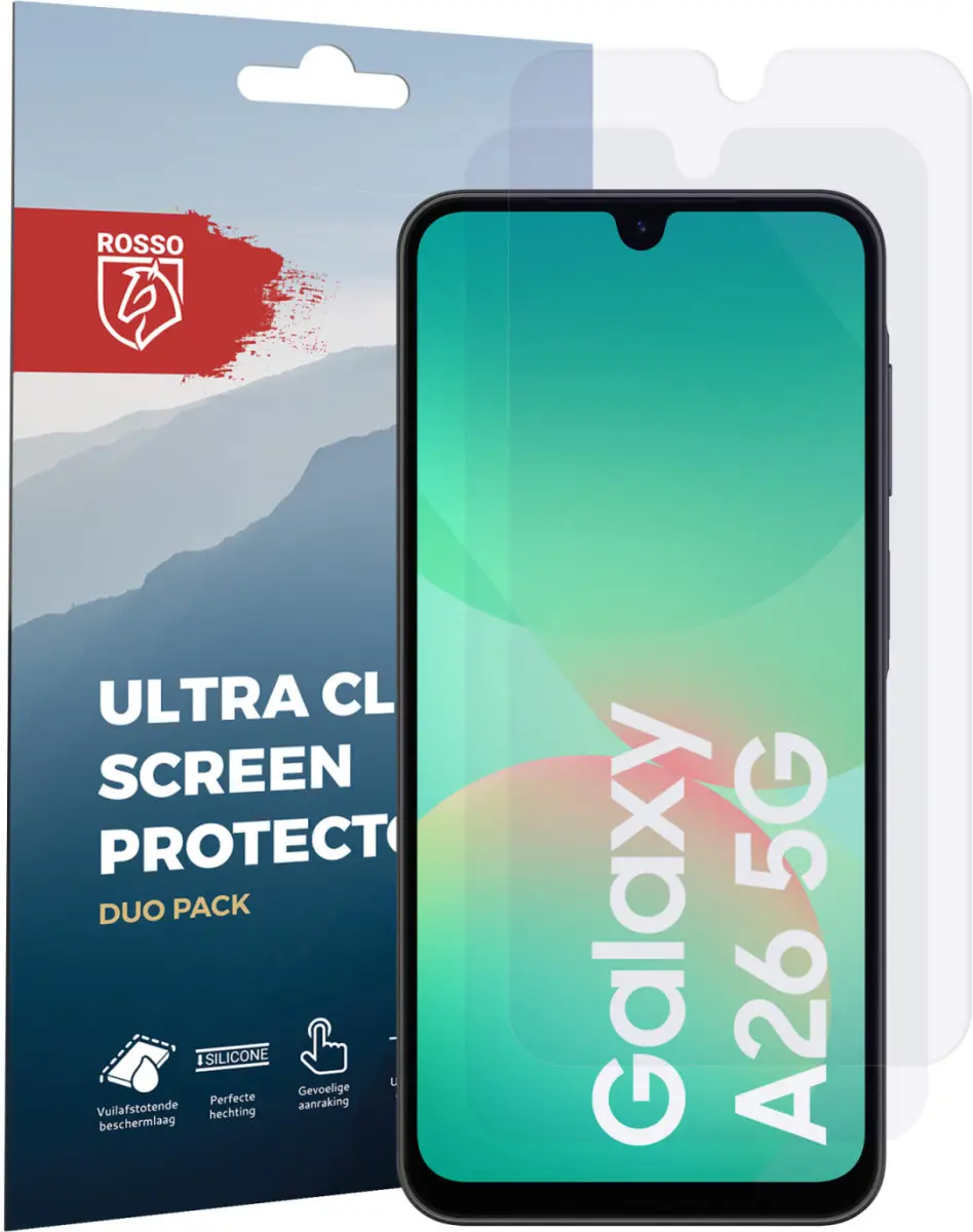 Rosso Samsung Galaxy A26 Screen Protector Case Friendly Folie Duo Pack afbeelding 6