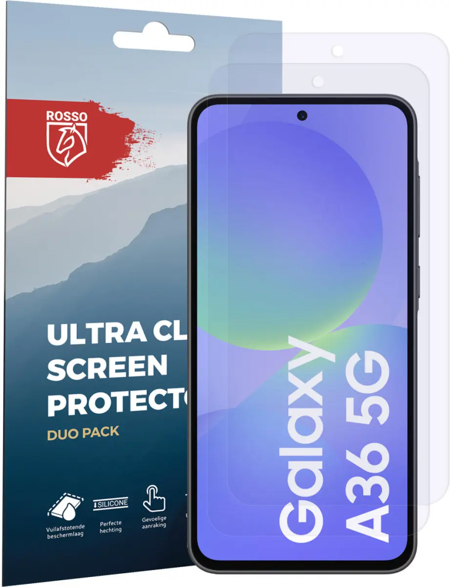 Rosso Samsung Galaxy A36 Screen Protector Case Friendly Folie Duo Pack afbeelding 6
