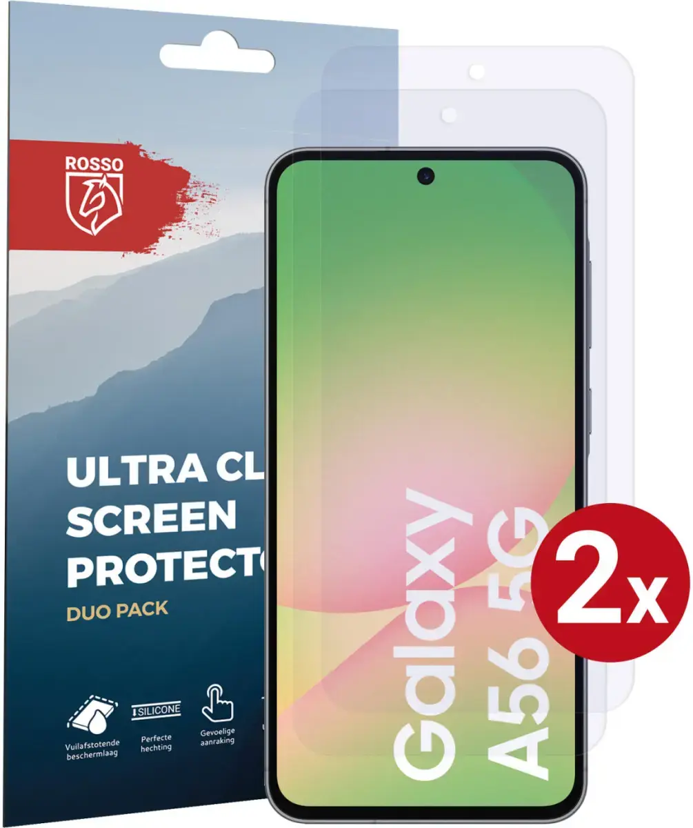 Rosso Samsung Galaxy A56 Screen Protector Case Friendly Folie Duo Pack afbeelding 1