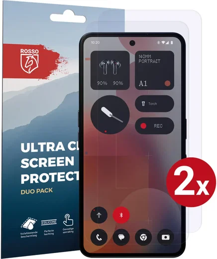 Rosso Nothing Phone (3a)/(3a) Pro Screen Protector Case Friendly Folie Duo Pack afbeelding 1