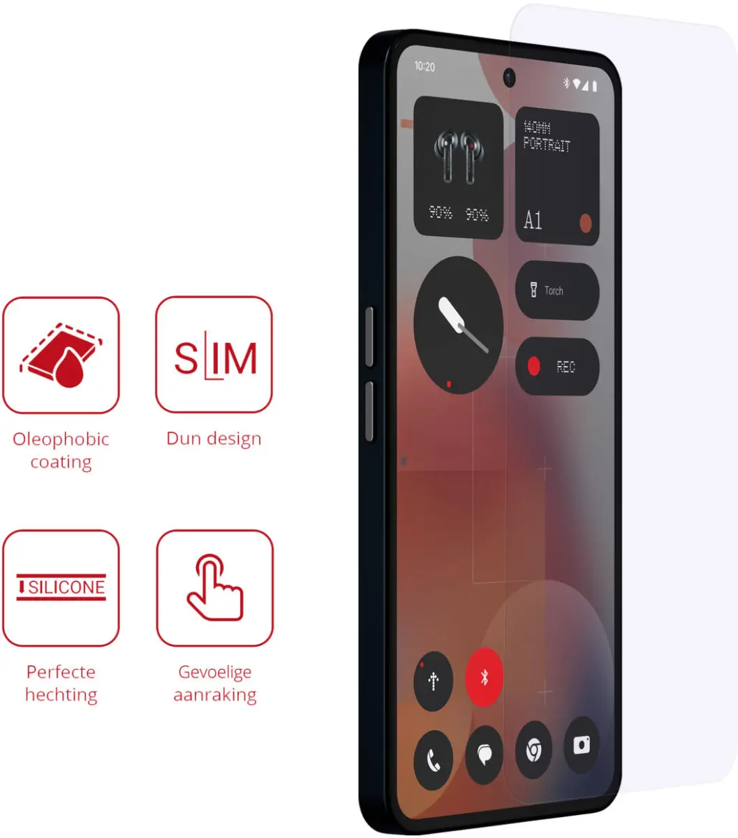 Rosso Nothing Phone (3a)/(3a) Pro Screen Protector Case Friendly Folie Duo Pack afbeelding 2