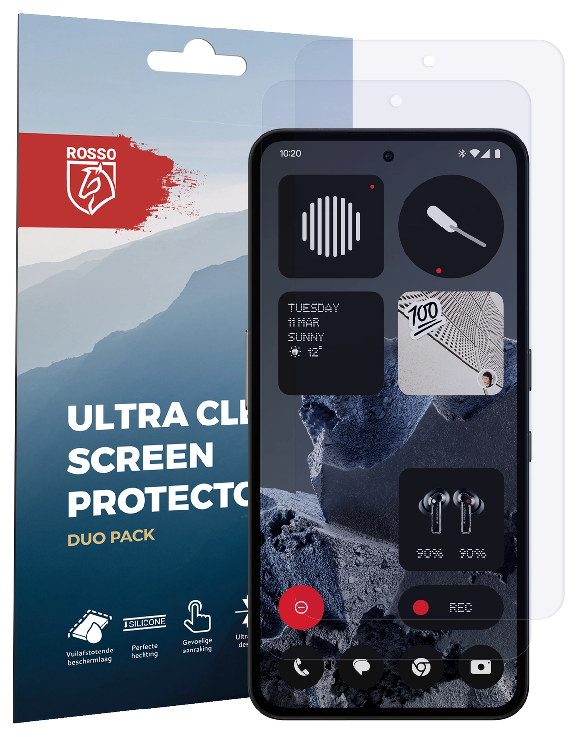 Rosso Nothing CMF Phone 2 Pro Screen Protector Case Friendly Folie Duo Pack afbeelding 8