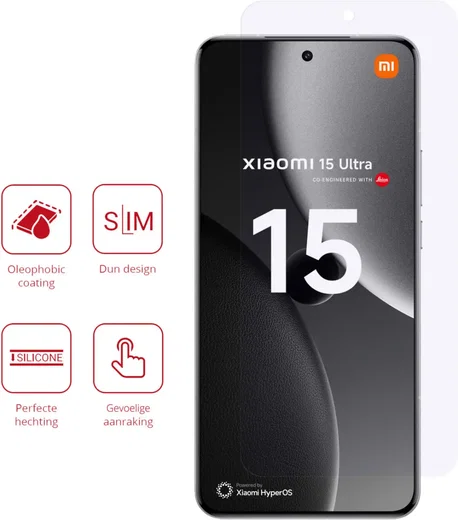 Rosso Xiaomi 15 Ultra Screen Protector Case Friendly Folie Duo Pack afbeelding 2