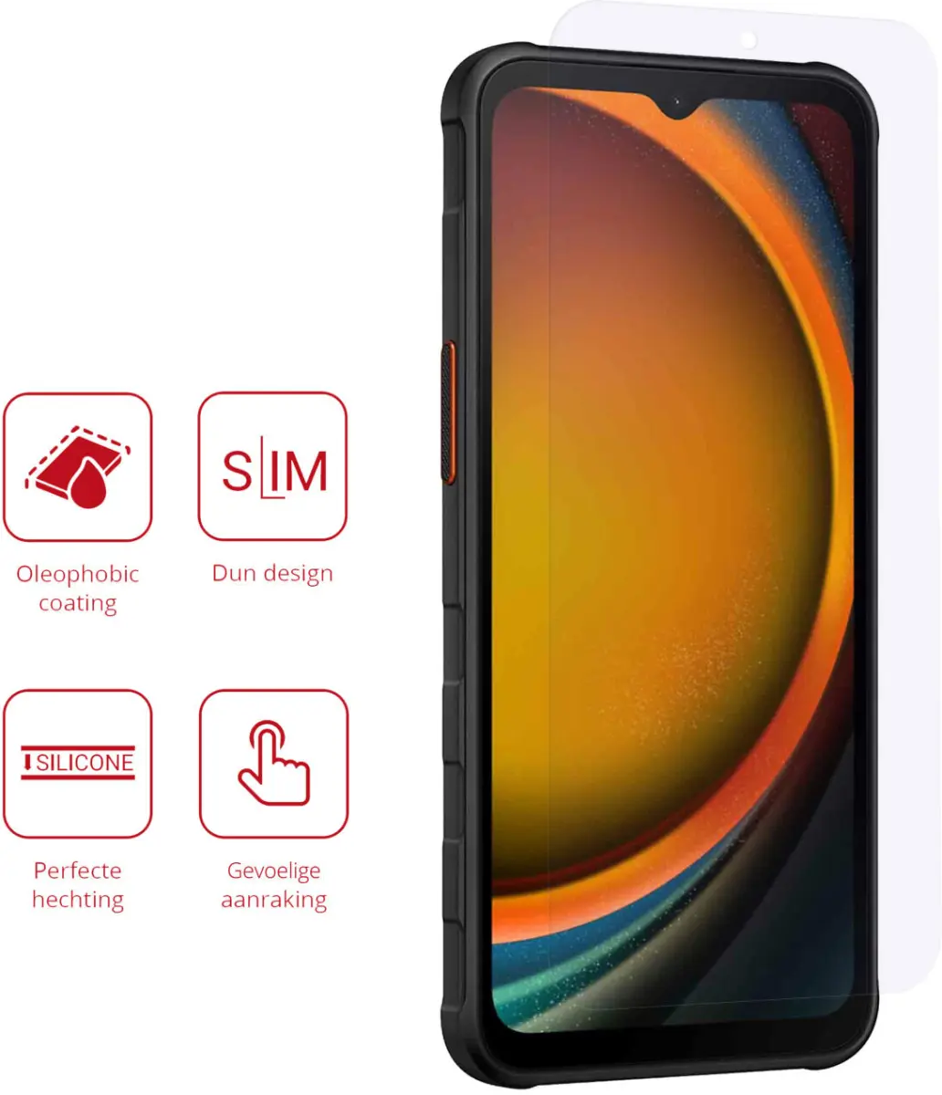 Rosso Samsung Galaxy Xcover 7 Pro Screen Protector Case Friendly Folie Duo Pack afbeelding 2