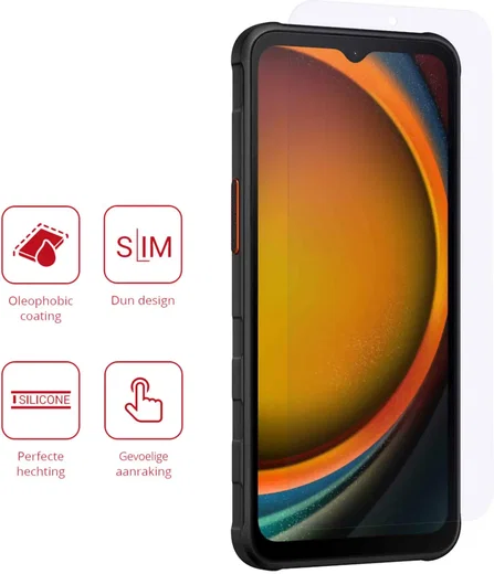 Rosso Samsung Galaxy Xcover 7 Pro Screen Protector Case Friendly Folie Duo Pack afbeelding 2