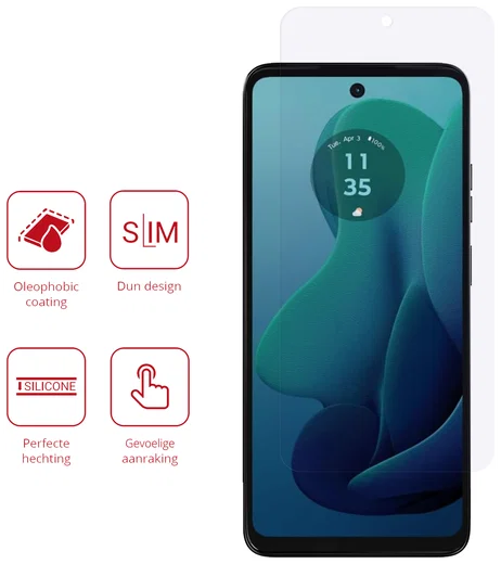 Rosso Motorola Moto G 5G (2024) Screen Protector Case Friendly Folie Duo Pack afbeelding 2