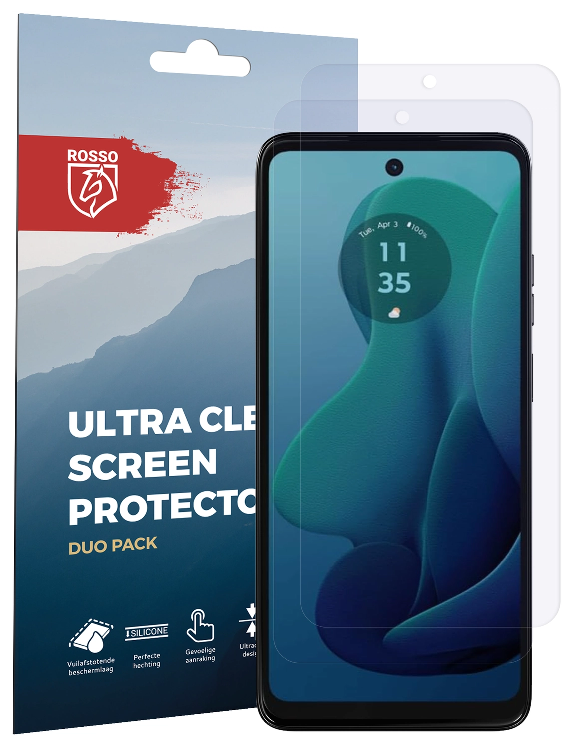 Rosso Motorola Moto G 5G (2024) Screen Protector Case Friendly Folie Duo Pack afbeelding 8