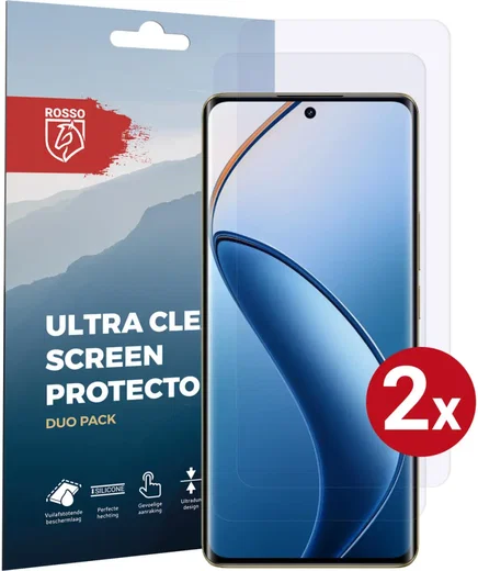 Rosso Realme 12 Pro Screen Protector Case Friendly Folie Duo Pack afbeelding 1