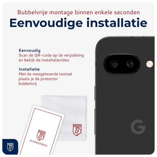 Rosso Google Pixel 9a Camera Lens Protector Transparant afbeelding 6