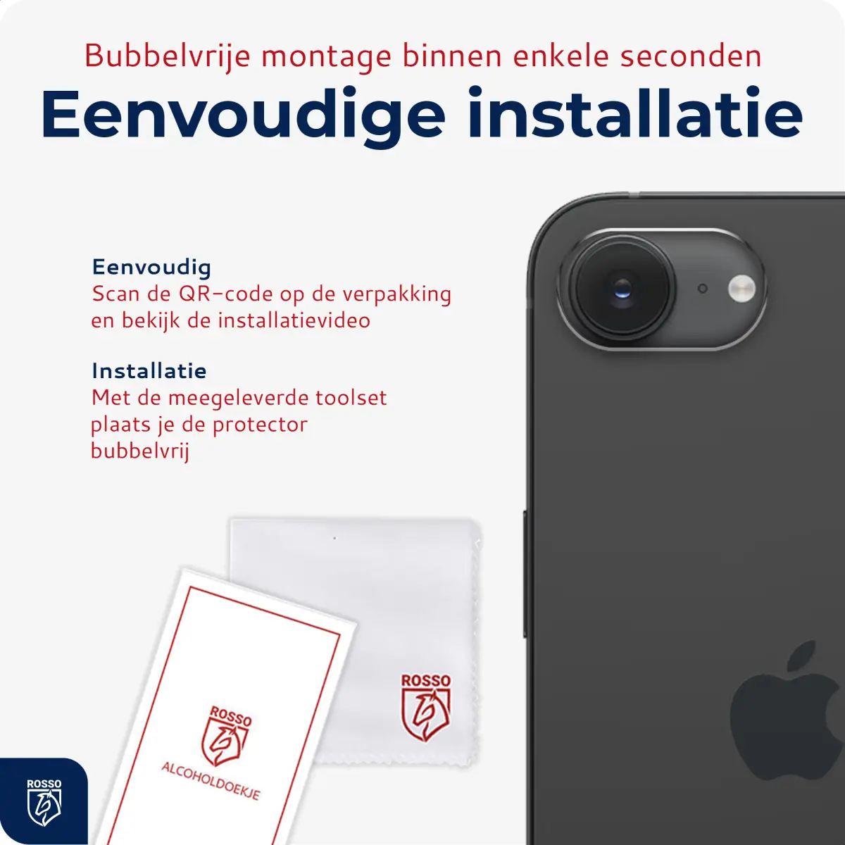 Rosso Apple iPhone 17e / 16e Camera Lens Protector Transparant afbeelding 8