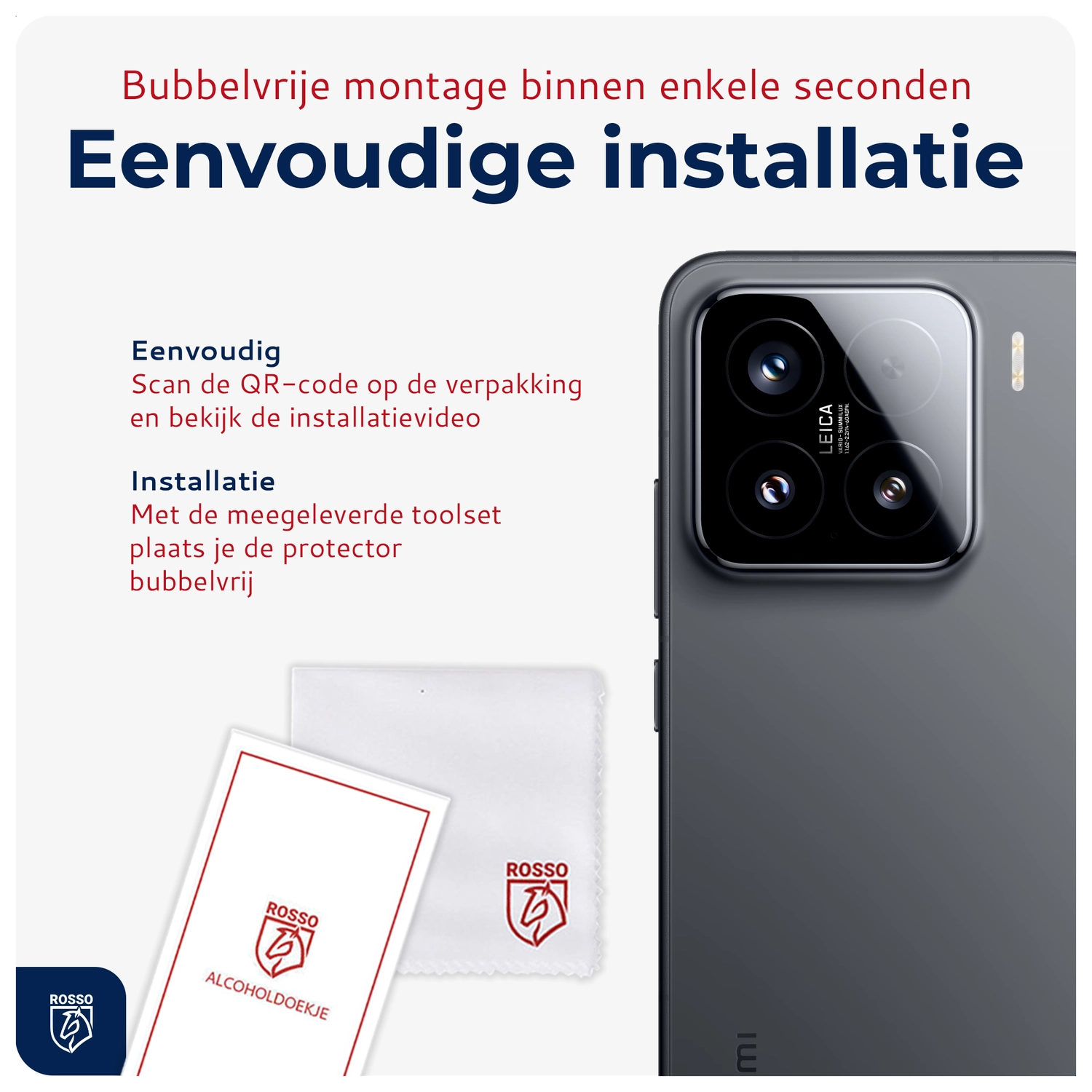 Rosso Xiaomi 15 Camera Lens Protector Transparant afbeelding 7