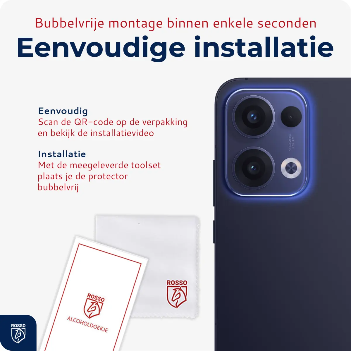 Rosso Oppo Reno 13 Camera Lens Protector Transparant afbeelding 7