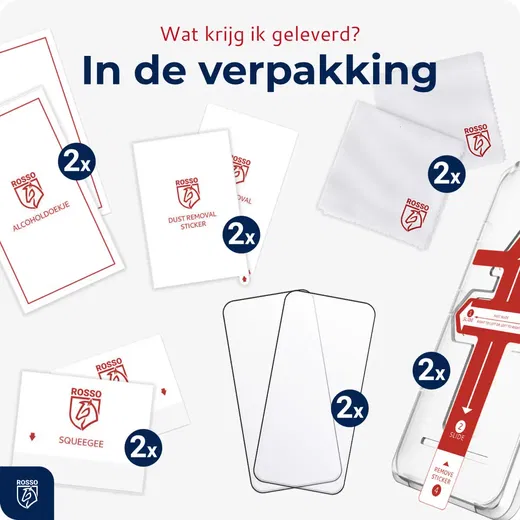 Rosso Samsung Galaxy S25 Tempered Glass met Installatietray (2-Pack) afbeelding 8