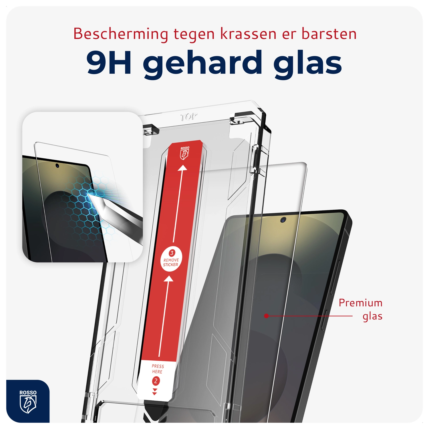 Rosso Samsung Galaxy S25 Ultra Tempered Glass met Installatietray (2-Pack) afbeelding 7